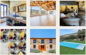 Masía Wellness en la Sierra de Mariola, espacio donde se realiza el Retiro La Alegría de Vivir con sala de yoga, piscina, alojamiento y alimentación saludable.